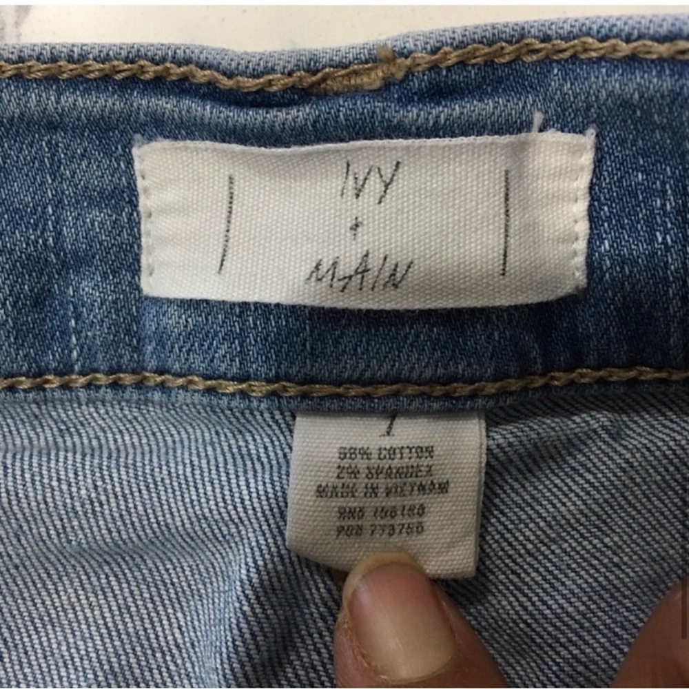 IVY + MAIN raw hem jeans high waist jeans blue S:1 - Picture 11 of 16